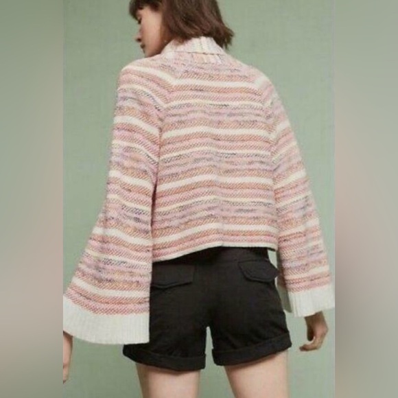 Anthropologie | Moth | Drape Front Multicolor Cardigan - Picture 2 of 8